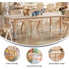 image:imageFlash Furniture Wren Adjustable Classroom Activity Table for School and Home Plastic Activity Table for Kids 23625 W x 4725 L GrayBlueNatural
