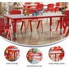 image:imageFlash Furniture Wren Adjustable Classroom Activity Table for School and Home Plastic Activity Table for Kids 23625 W x 4725 L GrayBlueRed