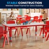image:imageFlash Furniture Wren Adjustable Classroom Activity Table for School and Home Plastic Activity Table for Kids 23625 W x 4725 L GrayBlueRed