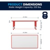 image:imageFlash Furniture Wren Adjustable Classroom Activity Table for School and Home Plastic Activity Table for Kids 23625 W x 4725 L GrayBlueRed