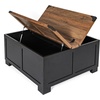 image:imageFlash Furniture Wyatt Farmhouse Coffee Table with Storage Square Coffee Table with Hinged Lift Top and Hidden Storage 3575 Square TwoToned WhiteRustic OakBlack