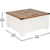 image:imageFlash Furniture Wyatt Farmhouse Coffee Table with Storage Square Coffee Table with Hinged Lift Top and Hidden Storage 3575 Square TwoToned WhiteRustic OakWhite