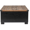image:imageFlash Furniture Wyatt Farmhouse Coffee Table with Storage Square Coffee Table with Hinged Lift Top and Hidden Storage 3575 Square TwoToned WhiteRustic OakBlack