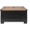 image:imageFlash Furniture Wyatt Farmhouse Coffee Table with Storage Square Coffee Table with Hinged Lift Top and Hidden Storage 3575 Square TwoToned WhiteRustic OakBlack