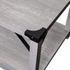 image:imageFlash Furniture Wyatt Modern Farmhouse 2 Tier Coffee Table  Aspen Gray Engineered Wood Frame  Black Metal Crisscross Side Braces and Corner AccentsAspen Gray