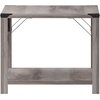 image:imageFlash Furniture Wyatt Modern Farmhouse 2 Tier Coffee Table  Aspen Gray Engineered Wood Frame  Black Metal Crisscross Side Braces and Corner AccentsGray Wash