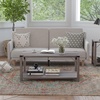 image:imageFlash Furniture Wyatt Modern Farmhouse 2 Tier Coffee Table  Aspen Gray Engineered Wood Frame  Black Metal Crisscross Side Braces and Corner AccentsGray Wash