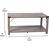 image:imageFlash Furniture Wyatt Modern Farmhouse 2 Tier Coffee Table  Aspen Gray Engineered Wood Frame  Black Metal Crisscross Side Braces and Corner AccentsGray Wash