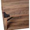 image:imageFlash Furniture Wyatt Modern Farmhouse 2 Tier Coffee Table  Aspen Gray Engineered Wood Frame  Black Metal Crisscross Side Braces and Corner AccentsRustic Oak