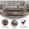 image:imageFlash Furniture Wyatt Modern Farmhouse 2 Tier Coffee Table  Aspen Gray Engineered Wood Frame  Black Metal Crisscross Side Braces and Corner AccentsRustic Oak