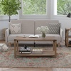 image:imageFlash Furniture Wyatt Modern Farmhouse 2 Tier Coffee Table  Aspen Gray Engineered Wood Frame  Black Metal Crisscross Side Braces and Corner AccentsRustic Oak