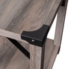 image:imageFlash Furniture Wyatt Modern Farmhouse 2 Tier Side Table  Gray Wash Engineered Wood Frame  Black Metal Crisscross Side Braces and Corner AccentsGray Wash