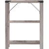 image:imageFlash Furniture Wyatt Modern Farmhouse 3 Tier Side Table  Rustic Oak Engineered Wood Frame  Black Metal Crisscross Side Braces and Corner AccentsGray Wash