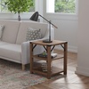 image:imageFlash Furniture Wyatt Modern Farmhouse 3 Tier Side Table  Rustic Oak Engineered Wood Frame  Black Metal Crisscross Side Braces and Corner AccentsRustic Oak