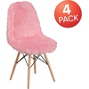 image:imageFlash Furniture Zula 4 Pack Shaggy Dog Purple Accent ChairLight Pink