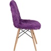 image:imageFlash Furniture Zula 4 Pack Shaggy Dog Purple Accent ChairPurple