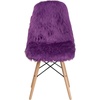 image:imageFlash Furniture Zula 4 Pack Shaggy Dog Purple Accent ChairPurple