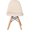 image:imageFlash Furniture Zula Kids Modern Padded Faux Faux Shearling Accent Chair  Padded OffWhite Faux Shearling Upholstery  Beechwood Legs