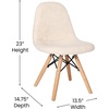 image:imageFlash Furniture Zula Kids Modern Padded Faux Faux Shearling Accent Chair  Padded OffWhite Faux Shearling Upholstery  Beechwood Legs