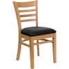 image:imageFlash Furniture 2 Pack HERCULES Series Ladder Back Cherry Wood Restaurant Chair  Burgundy Vinyl SeatBlack Vinyl SeatNatural Wood Frame