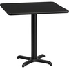 image:imageFlash Furniture 30 Square Mahogany Laminate Table Top with 22 x 22 Table Height BaseBlack