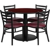 Mahogany Top/Burgundy Vinyl Seat