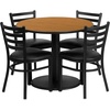 Natural Top/Black Vinyl Seat