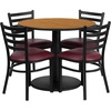 Natural Top/Burgundy Vinyl Seat