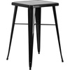 image:imageFlash Furniture Aaron Commercial Grade 2375 Square Black Metal IndoorOutdoor Bar Height TableBlack