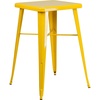 image:imageFlash Furniture Aaron Commercial Grade 2375 Square Black Metal IndoorOutdoor Bar Height TableYellow
