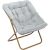 Gray Fabric/Soft Gold Frame