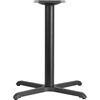 image:imageFlash Furniture Beverly 30 x 30 Restaurant Table XBase with 3 Diameter Table Height Column Commercial XBase Cast Iron Restaurant Table Base SilverXBase