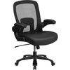 image:imageFlash Furniture Big amp Tall Swivel Office and Gaming Chair with LeatherSoft Seat Mesh Office Chair with FlipUp Armrests and Adjustable Height BlackBlack LeathersoftMesh