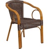 image:imageFlash Furniture Cadiz Series Dark Red BambooAluminum IndoorOutdoor RestaurantPatio Chair with Burning Brown RattanDark Brown RattanRed Bambooaluminum Frame