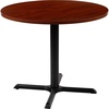 image:imageFlash Furniture Chapman 36 Round Multipurpose Conference Table Business Meeting Table for Office and Conference Rooms Rustic GrayCherry