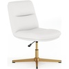 White Leathersoft/Gold Frame