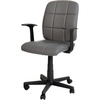 image:imageFlash Furniture Clayton MidBack Orange Quilted Vinyl Swivel Task Office Chair with ArmsGrey