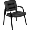 image:imageFlash Furniture Darwin Flash Fundamentals LeatherSoft Executive Reception Chair Modern Tufted Lounge Chair for Living Room or Office Black