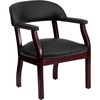 image:imageFlash Furniture Diamond Burgundy LeatherSoft Conference Chair with Accent Nail TrimBlack Leathersoft
