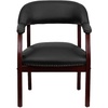 image:imageFlash Furniture Diamond Burgundy LeatherSoft Conference Chair with Accent Nail TrimBlack Vinyl