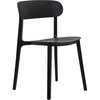 image:imageFlash Furniture Dover Patio Chair with Curved Backrest and Contoured Seat Commercial AllWeather Stacking Resin Chair UV Resistant IndoorOutdoor Black Set of 2Black