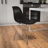 image:imageFlash Furniture Elon Series White Plastic Chair with Chrome BaseBlack