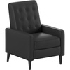 image:imageFlash Furniture Ezra Pushback Recliner  MidCentury Modern Cream Fabric Upholstery  Button Tufted Back  Residential amp Commercial UseBlack