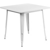 image:imageFlash Furniture Felix Commercial Grade 315 Square Blue Metal IndoorOutdoor TableWhite