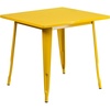 image:imageFlash Furniture Felix Commercial Grade 315 Square Blue Metal IndoorOutdoor TableYellow