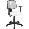 image:imageFlash Furniture Flash Fundamentals MidBack Black Mesh Swivel Task Office Chair with Pivot Back and ArmsWhite