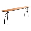 image:imageFlash Furniture Gael 8 Wood Folding Training and Event Table Rectangular Folding Training Table with Smooth Clear Coated Finished Top Natural