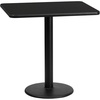image:imageFlash Furniture Graniss 24 x 30 Rectangular Gray Laminate Table Top with 18 Round Table Height BaseBlack