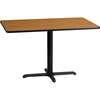 image:imageFlash Furniture Graniss 30 x 48 Rectangular Mahogany Laminate Table Top with 235 x 295 Table Height BaseNatural