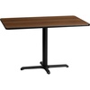 image:imageFlash Furniture Graniss 30 x 48 Rectangular Mahogany Laminate Table Top with 235 x 295 Table Height BaseWalnut